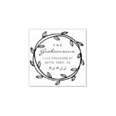 スクリプトエレガントと手書きリース差出人住所 ラバースタンプ (インプリント)