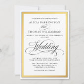 スクリプトエレガントのフローリズ結婚式招待状 招待状 (正面)