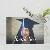 スクリプトエレガントの卒業サンキューカード 招待状 (スタンド正面)