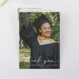 スクリプトエレガントの卒業サンキューカード 招待状