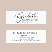 スクリプトエレガントの卒業名 スキニー名刺