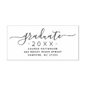 スクリプトエレガントの卒業差出人住所スタンプ セルフインキングスタンプ (デザイン)