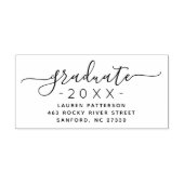 スクリプトエレガントの卒業差出人住所スタンプ ラバースタンプ (インプリント)