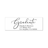 スクリプトエレガントの卒業差出人住所 セルフインキングスタンプ (デザイン)