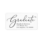 スクリプトエレガントの卒業差出人住所 ラベル (正面)