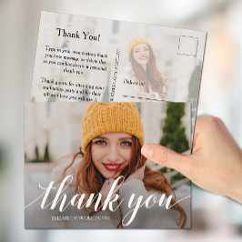 スクリプトエレガントの卒業式に感謝 ポストカード