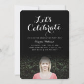 スクリプトエレガントの卒業招待状 招待状 (正面)