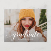 スクリプトエレガントの卒業日付の保存 ポストカード (正面)