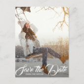 スクリプトエレガントの卒業日付の保存 ポストカード (正面)