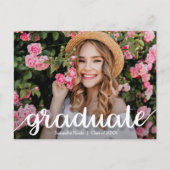 スクリプトエレガントの卒業日付の保存 ポストカード (正面)