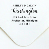 スクリプトエレガントの姓モノグラム差出人住所 セルフインキングスタンプ