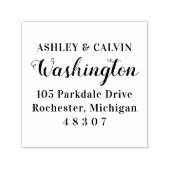 スクリプトエレガントの姓モノグラム差出人住所 セルフインキングスタンプ (デザイン)