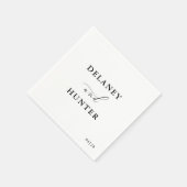 スクリプトエレガントの最小編集可結婚能 スタンダードカクテルナプキン (角)