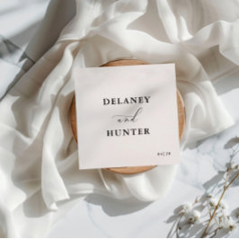 スクリプトエレガントの最小編集可結婚能 スタンダードカクテルナプキン