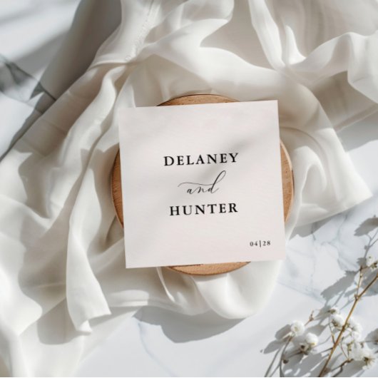 スクリプトエレガントの最小編集可結婚能 スタンダードカクテルナプキン