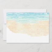 スクリプトエレガントの水色ビーチ結婚式招待状 招待状 (裏面)