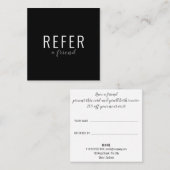 スクリプトエレガントの白黒のビジネス 紹介カード (正面/裏面)