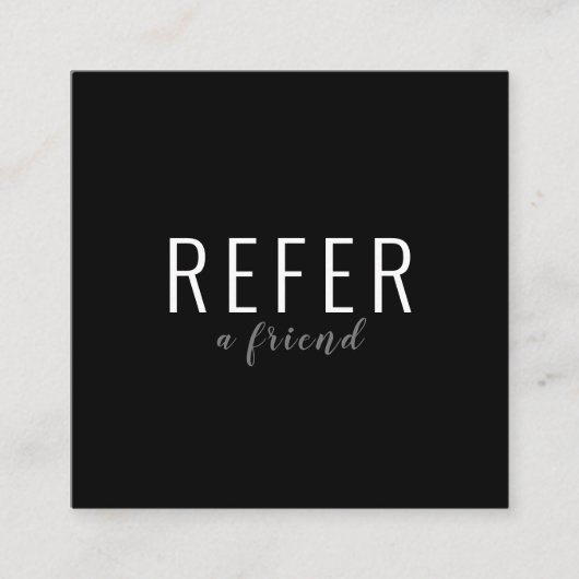 スクリプトエレガントの白黒のビジネス 紹介カード (正面)