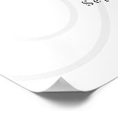 スクリプトエレガントアイボリーモノグラム結婚の歓迎 ポスター (角)