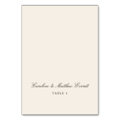スクリプトエレガントアイボリー名前をカスタムする座席表 テーブルナンバー (正面)