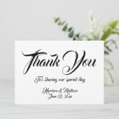 スクリプトエレガントカスタムウェディングありがとうご注意カード (スタンド正面)