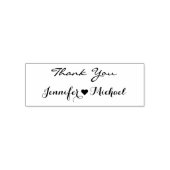 スクリプトエレガントカップル名ハート結婚の感謝 セルフインキングスタンプ (デザイン)