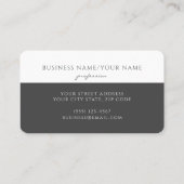 スクリプトエレガントカラーブロックグレーアポイントメント 名刺 (裏面)