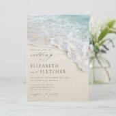 スクリプトエレガントコーストビーチ結婚式 招待状 (スタンド正面)