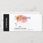 スクリプトエレガントサロンパーソナライズされたギフト証明書 (正面)
