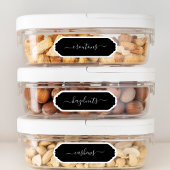 スクリプトエレガントスキャロプフレームキッチンパントリーラベル シール