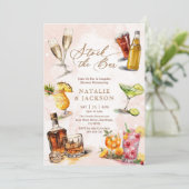 スクリプトエレガントストックバーカップルのシャワー 招待状 (スタンド正面)