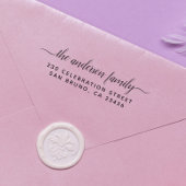 スクリプトエレガントスワーズファミリ名差出人住所 セルフインキングスタンプ