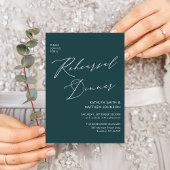 スクリプトエレガントセージ緑リハーサル夕食QRコード 招待状