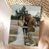 スクリプトエレガントタイポグラフィありがとうご結婚ざいました サンキューカード