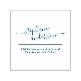 スクリプトエレガントタイポグラフィカスタム差出人住所 セルフインキングスタンプ