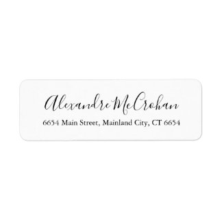 スクリプトエレガントタイポグラフィ差出人住所ラベル ラベル