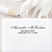 スクリプトエレガントタイポグラフィ差出人住所ラベル ラベル (インサイチュ)