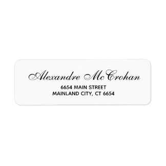 スクリプトエレガントタイポグラフィ差出人住所ラベル ラベル