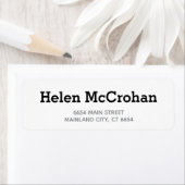 スクリプトエレガントタイポグラフィ差出人住所ラベル ラベル (インサイチュ)