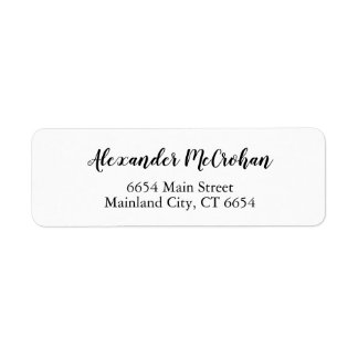 スクリプトエレガントタイポグラフィ差出人住所ラベル ラベル