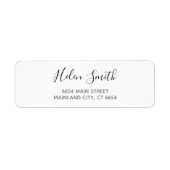 スクリプトエレガントタイポグラフィ差出人住所ラベル ラベル (正面)