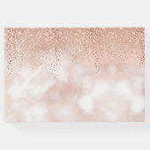 スクリプトエレガントタイポグラフィ赤面ピンク金ゴールドスイーツ16 ゲストブック (裏面)