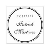 スクリプトエレガントタイポグラフィEx Libris名前をカスタムする セルフインキングスタンプ (デザイン)