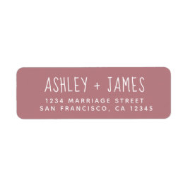 スクリプトエレガントダスティバラ結婚の差出人住所 ラベル