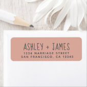 スクリプトエレガントダスティピンク結婚の差出人住所 ラベル (インサイチュ)