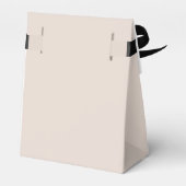 スクリプトエレガントダスティピンク結婚式の引き出物ボックス フェイバーボックス (裏面サイド)