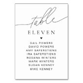 スクリプトエレガントテーブル番号ゲスト名の記号 テーブルナンバー (裏面)