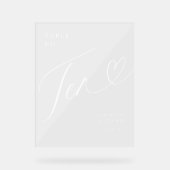 スクリプトエレガントハートのテー結婚ブル番号10 アクリルサイン (正面)