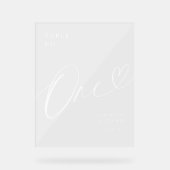 スクリプトエレガントハートのテー結婚ブル番号1 アクリルサイン (正面)