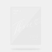 スクリプトエレガントハートのテー結婚ブル番号3 アクリルサイン (正面)